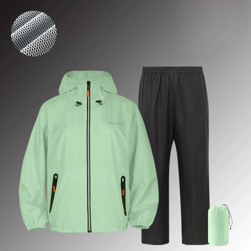 Fishing Rain Suit - 防水レインスーツセット 全身反射材付き アウトドアサイクリング釣り用レインコートパンツ 男女兼用